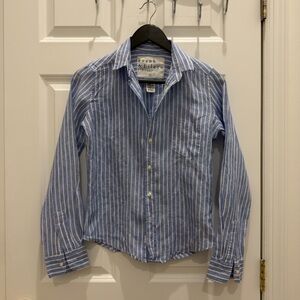 Frank & Eileen Light Blue Striped Casual Shirt
